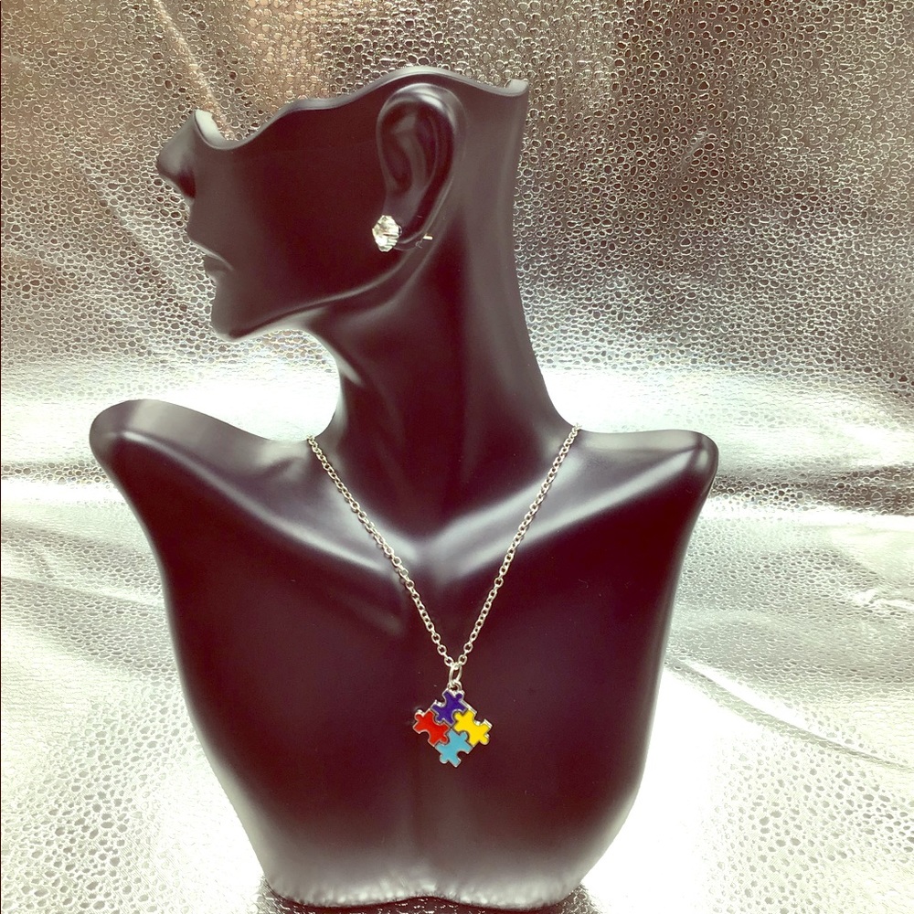 Autism awareness necklace